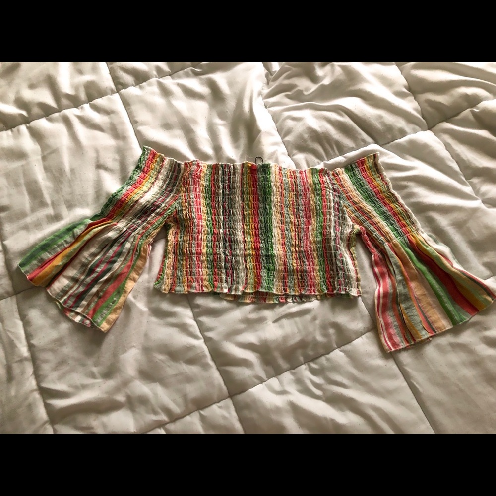 Striped Crop Top - Picture 1 of 2